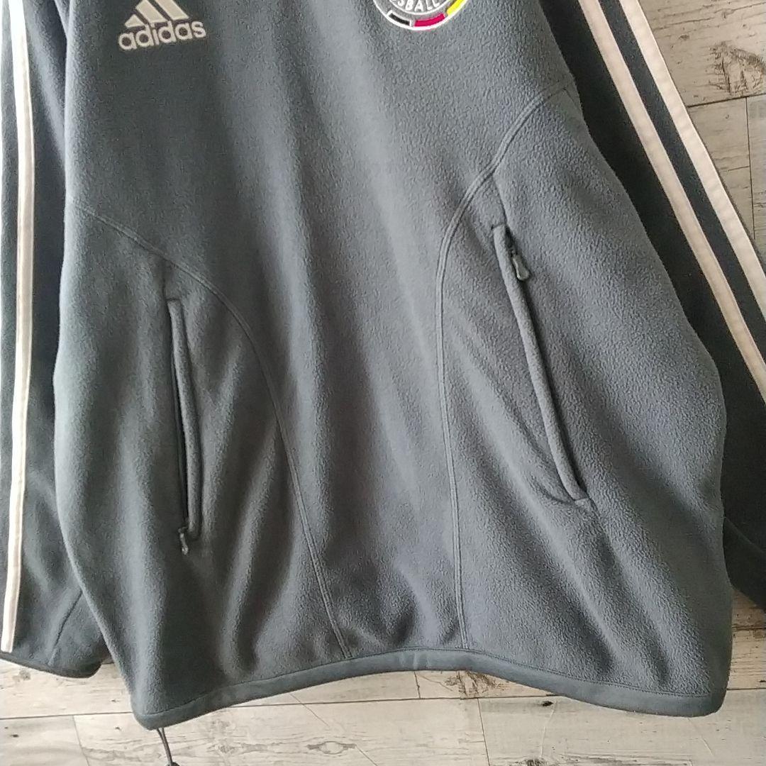 使用感少☆アディダス ドイツ代表 刺繍 エンブレム ハーフジップ