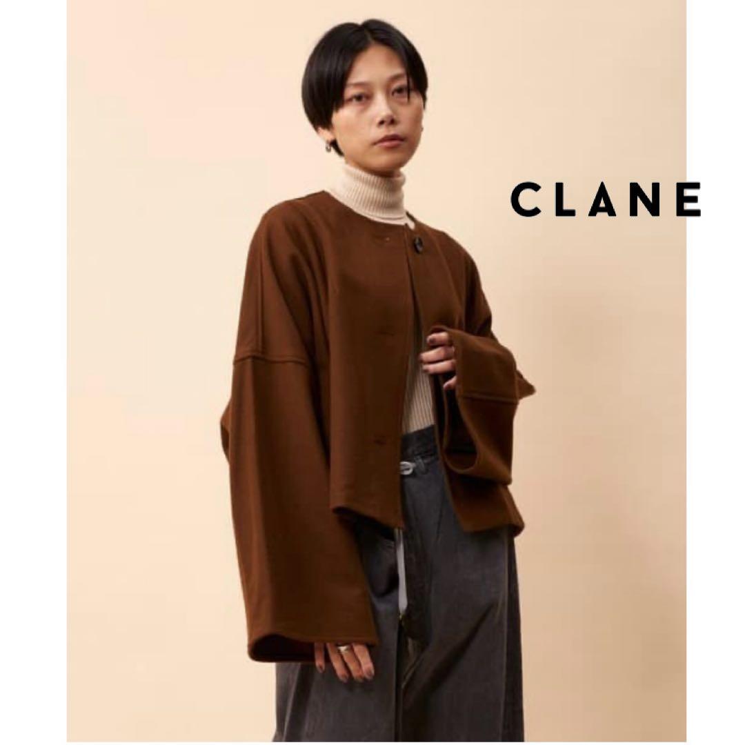 【美品】 クラネ ノーカラーブルゾン 近年モデル ショート丈コート 安く 買うファッション - 【美品】 クラネ ノーカラーブルゾン