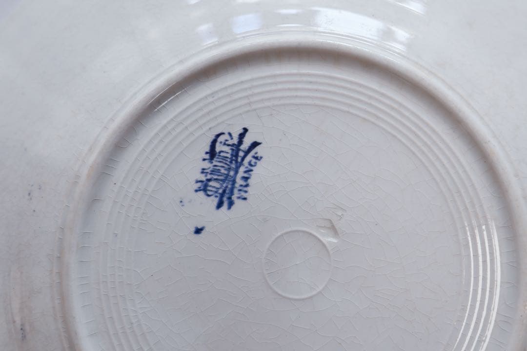 リュネヴィル 平皿 20.5cm ロレーヌ十字 アザミ