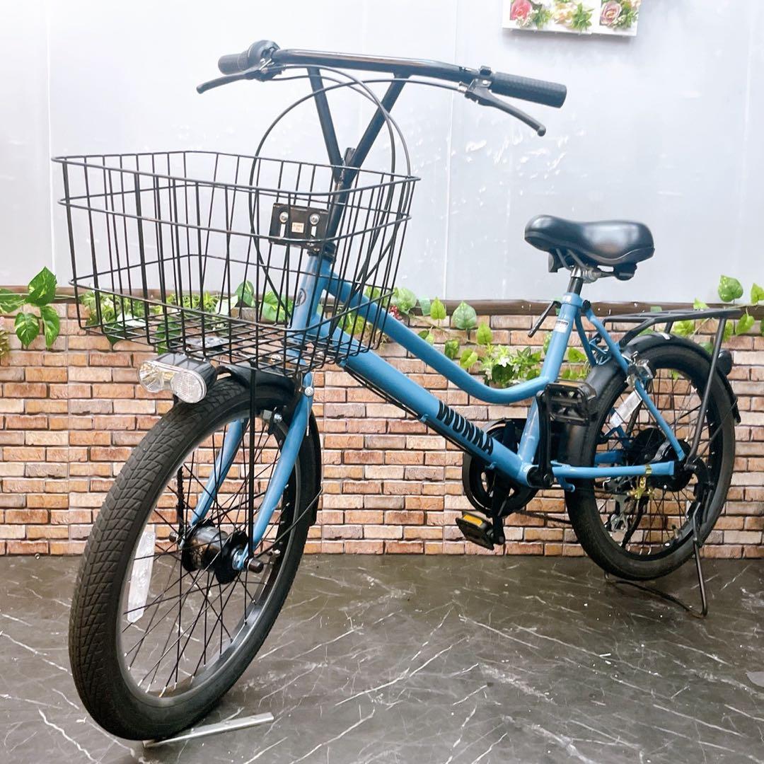 61】小径車 WONKA 水色 ブルー 外装変速付き