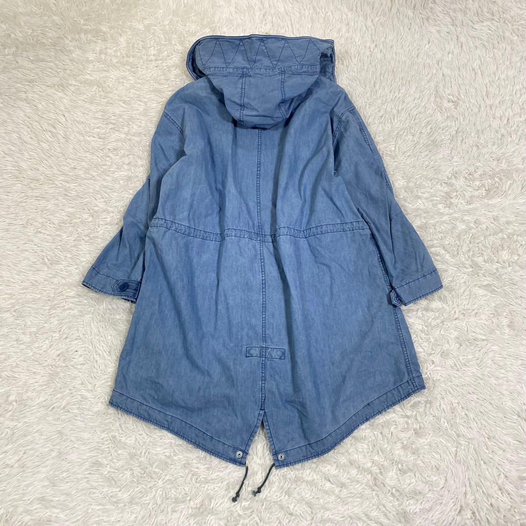 フレッドペリー デニム モッズコート フード付き ワンピース 羽織り