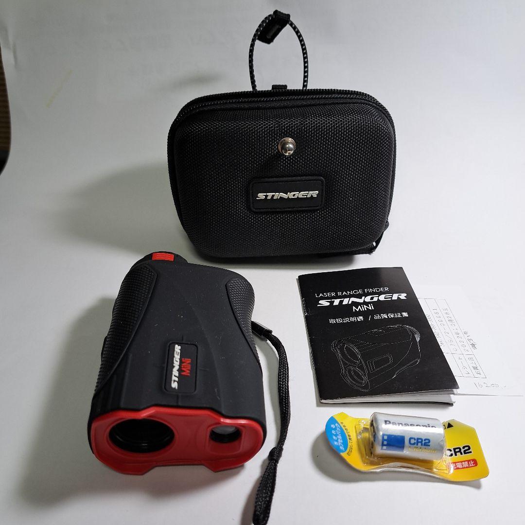 レーザ光線式ゴルフ距離計STINGER MiNi 1式 割引 取扱説明書、ケース、電池
