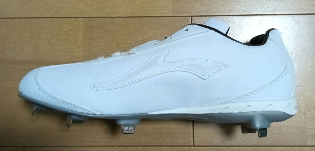 ZETT 野球 白スパイク 高校野球対応 金具 BSR2296WH 25.0cm