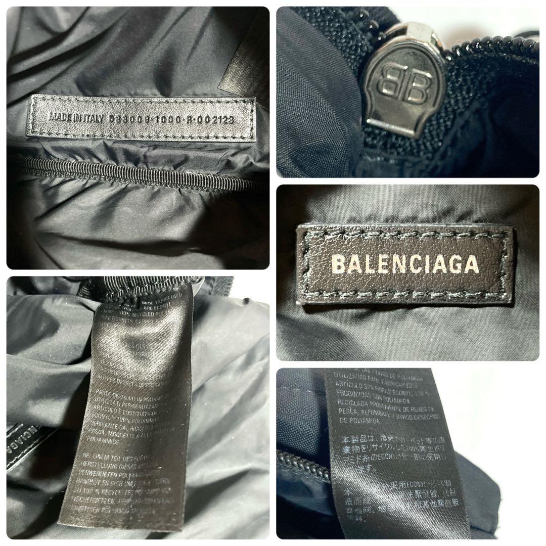 ✨超美品✨BALENCIAGA ウィール ボディバッグ ナイロン デカロゴ 黒