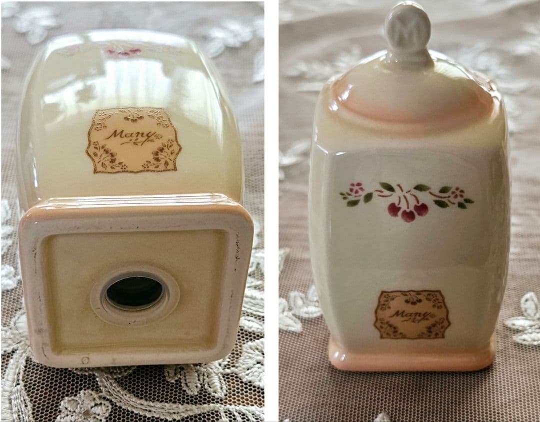 廃盤品 レア マニー アンティークチェリー キャニスター ソルト
