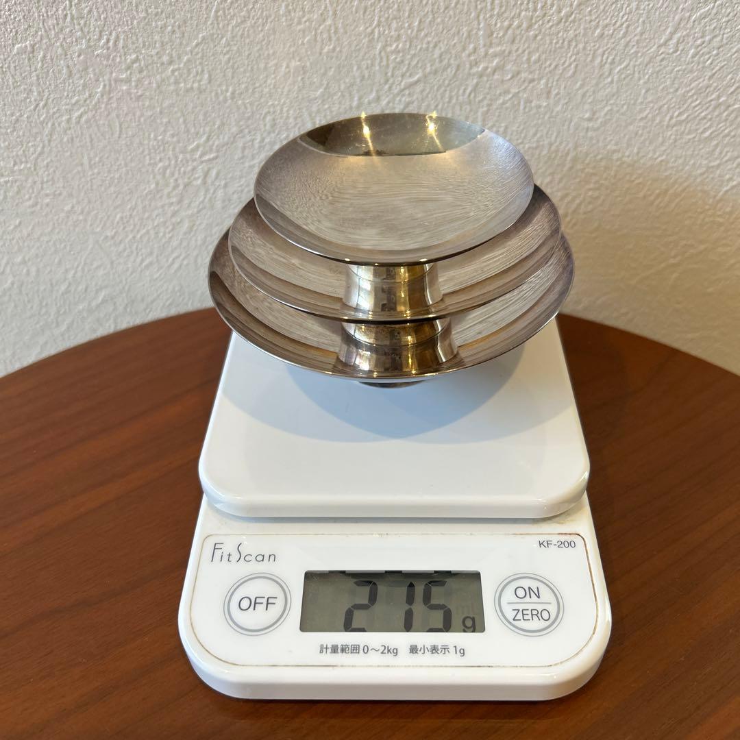 純銀製 銀盃 3点 刻印あり 1000刻印 約215g 純銀 約200g SILVER 純銀杯 銀杯 銀盃 刻印あり｜Yahoo!フリマ（旧