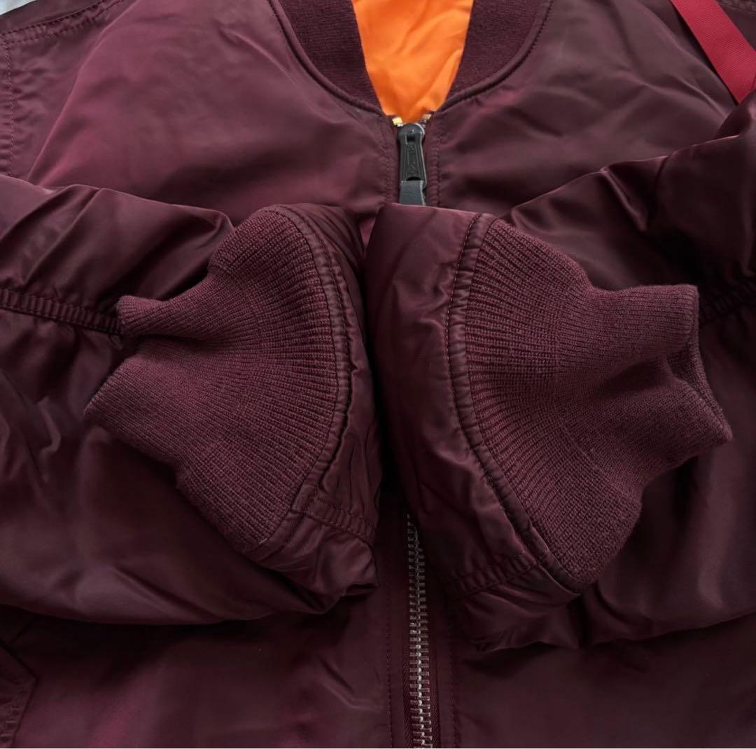 美品 希少ボルドー 希少3L ALPHA INDUSTRIES MA-1 レッド 新品