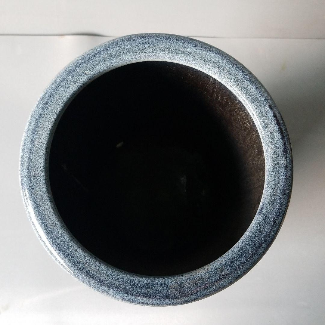 お値下げしました⤵信楽焼傘立て 天目花絵 高さ44cm