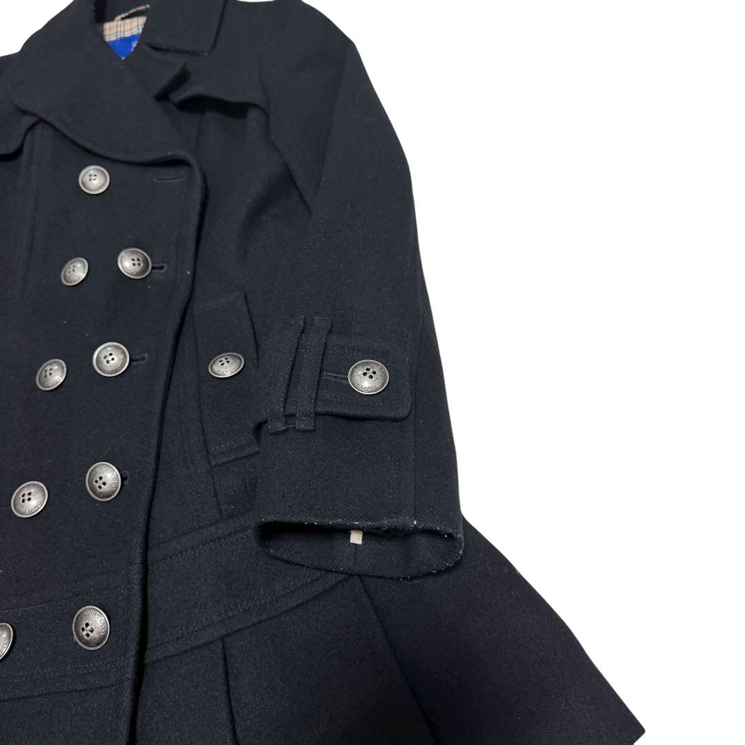 バーバリーブルーレーベル ナポレオンコート メタルボタン ノバ