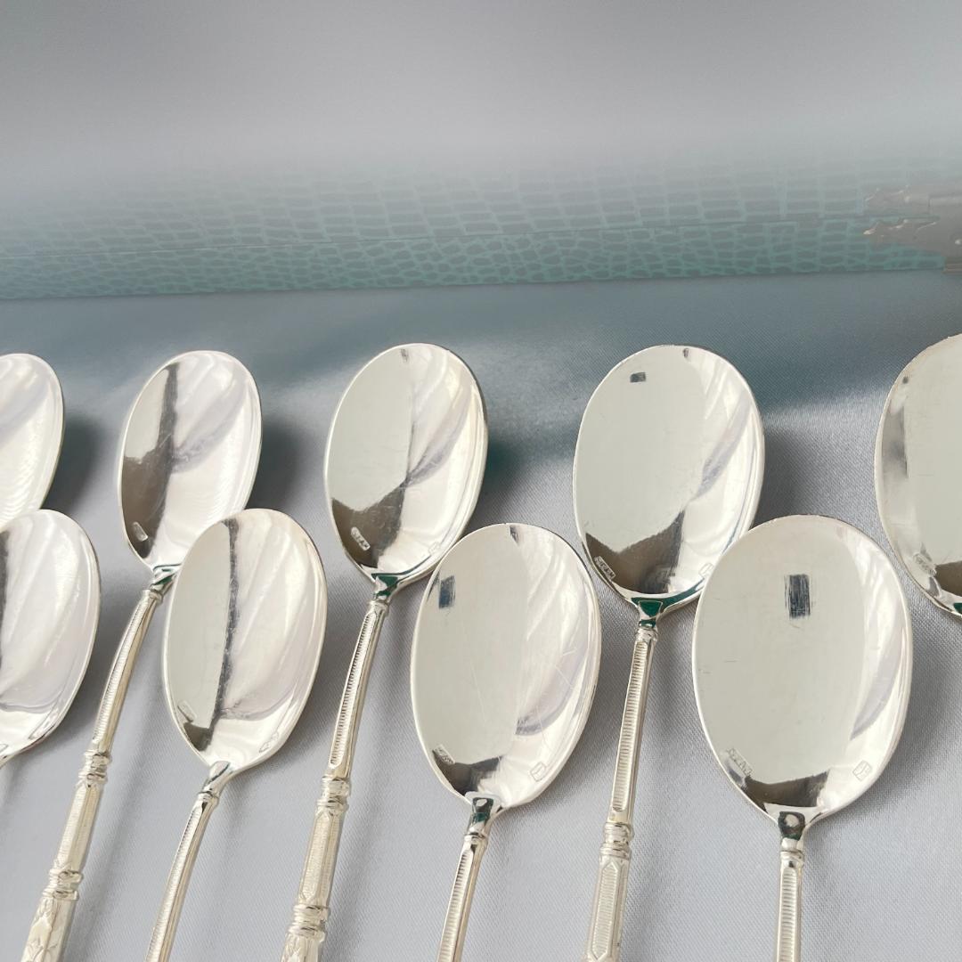 【SFAM】 ロシア様式のアイスクリームスプーン 12本組 仏蘭西 13.5cm