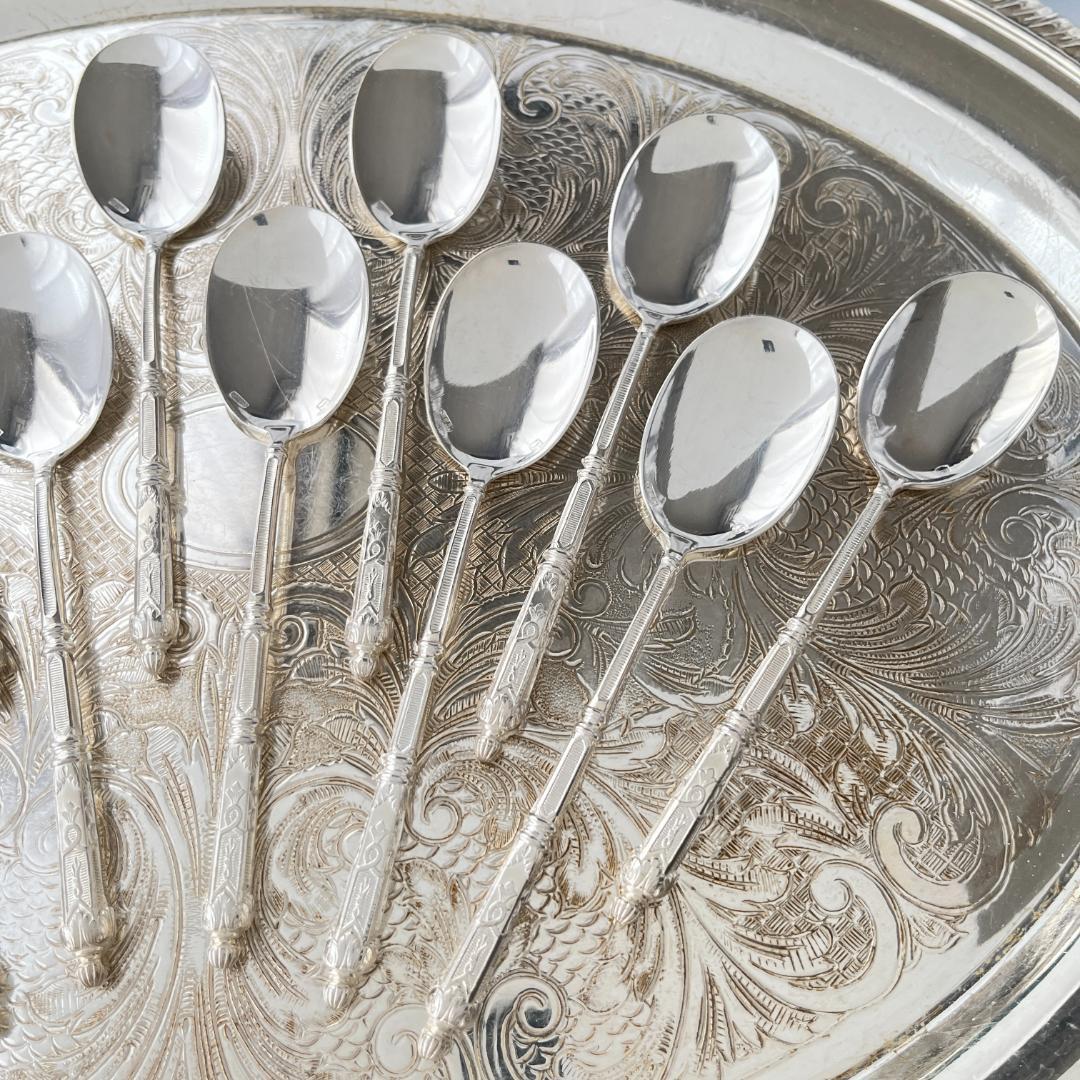 【SFAM】 ロシア様式のアイスクリームスプーン 12本組 仏蘭西 13.5cm