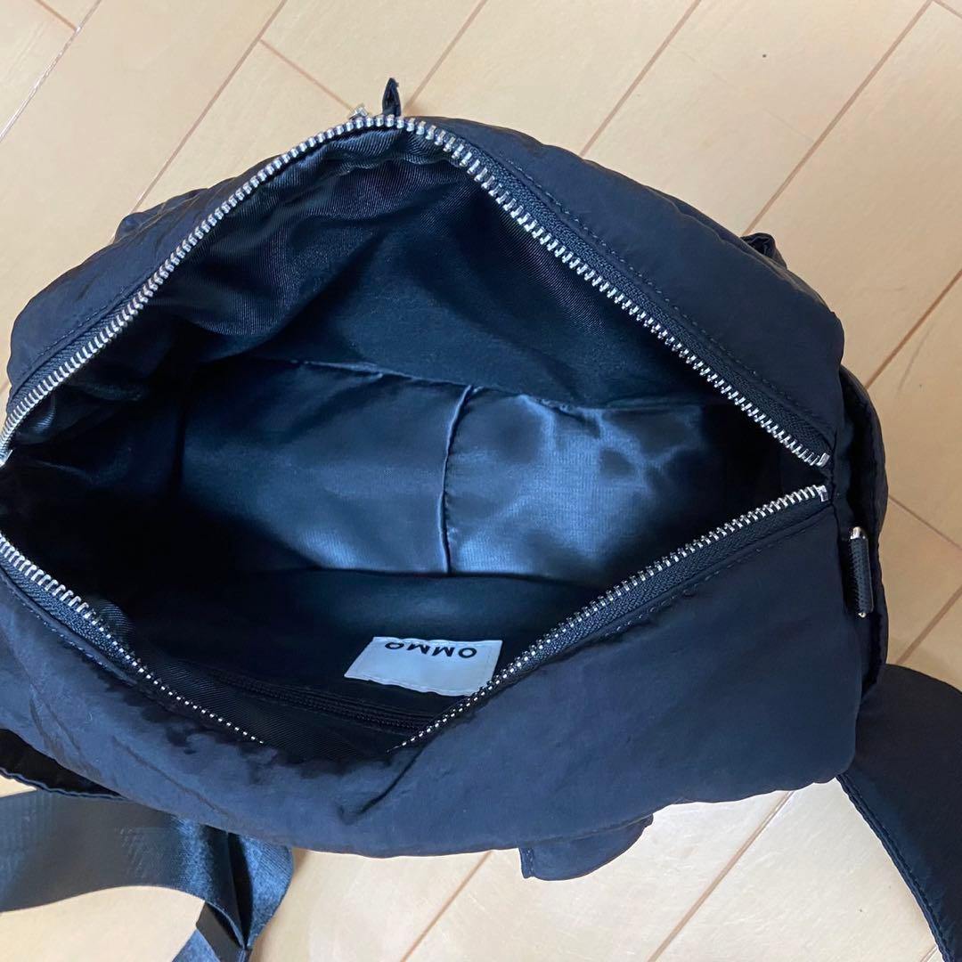 OMMO 黒 ボディバッグ 2wayショルダーバッグ