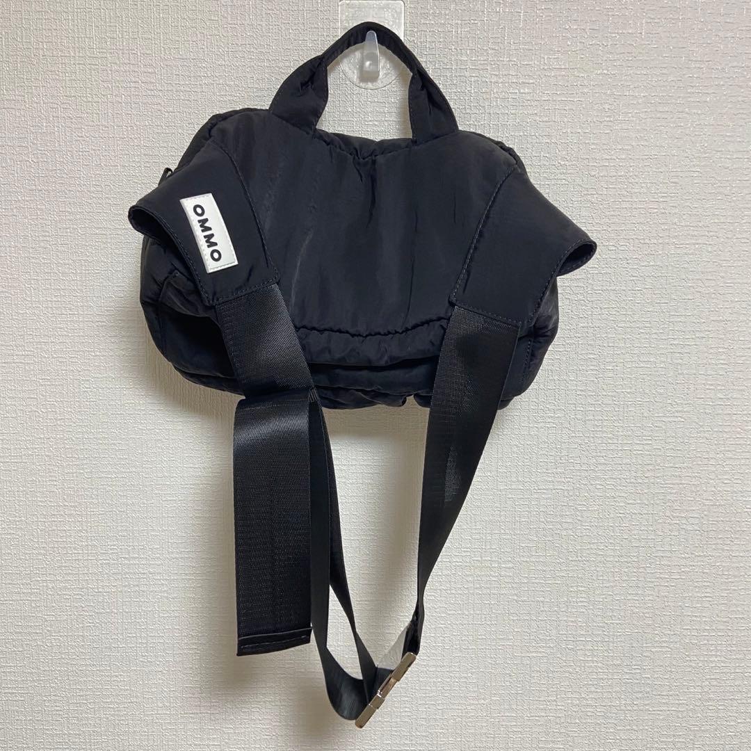 OMMO 黒 ボディバッグ 2wayショルダーバッグ
