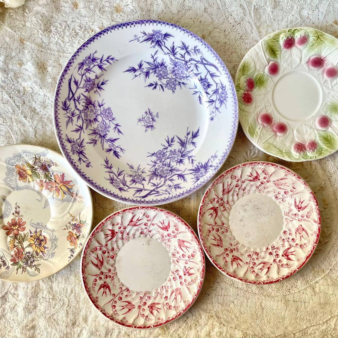 新春アンティーク福袋③プレート&ソーサー5枚セット　サルグミンヌARUNDO 皿 新春アンティーク福袋③プレート&ソーサー5枚セット サルグミンヌ