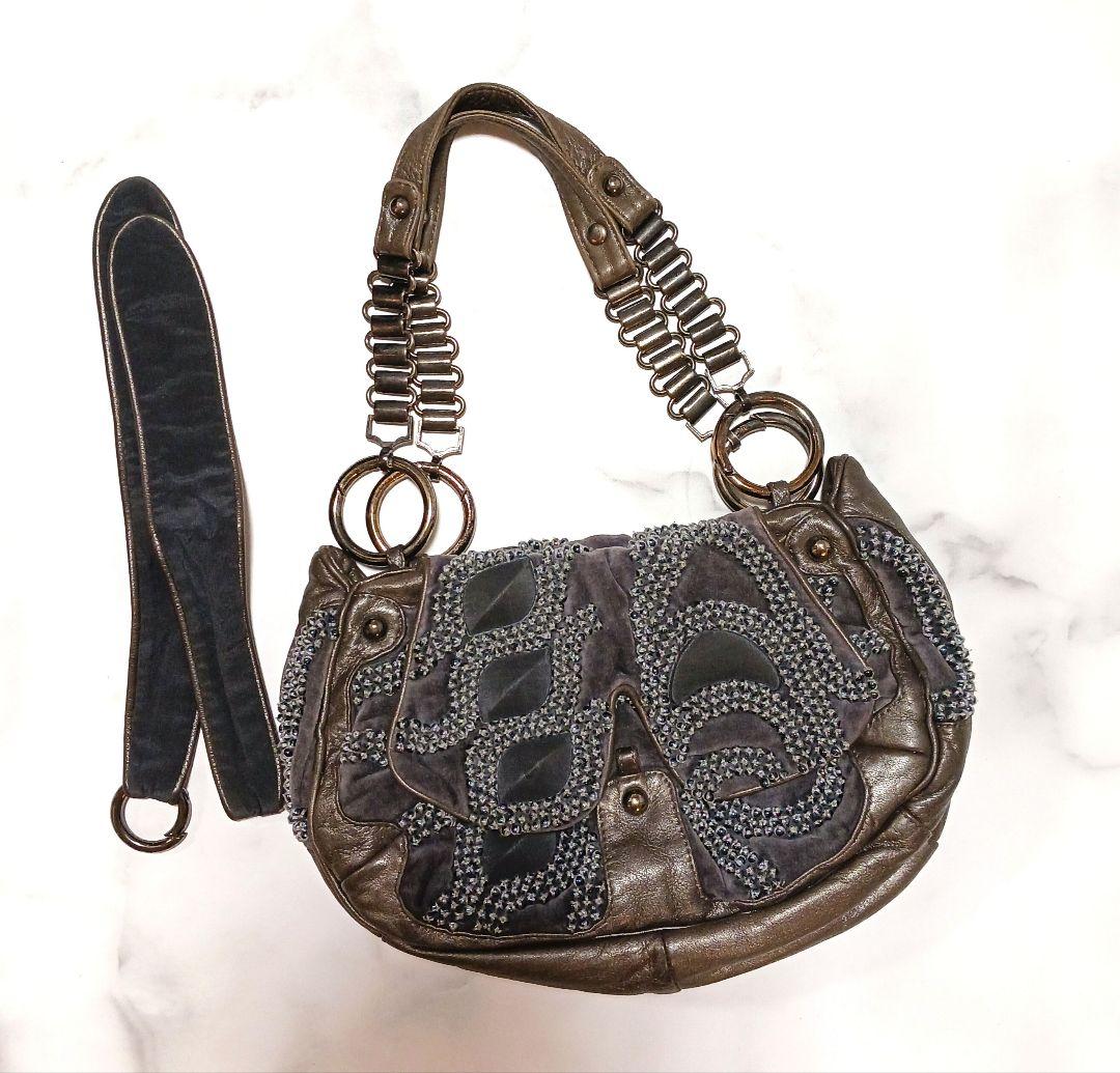 最終値下げ！ジャマンピエッシュビーズ装飾付きグレーショルダーバッグ（専用袋付！） NEW ARRIVAL】JAMIN PUECH EMBROIDERED BAG｜H.P.FRANCE公式サイト