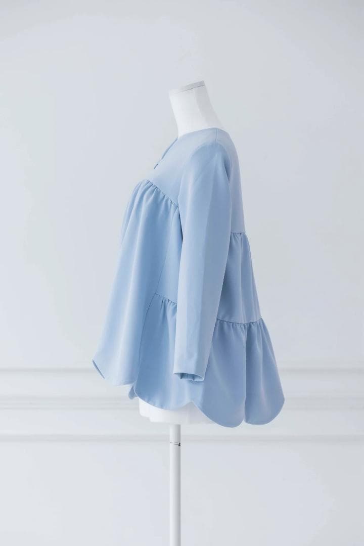 ビンナビ bitnabi 美人トップス長袖（ブルー）授乳服 新品