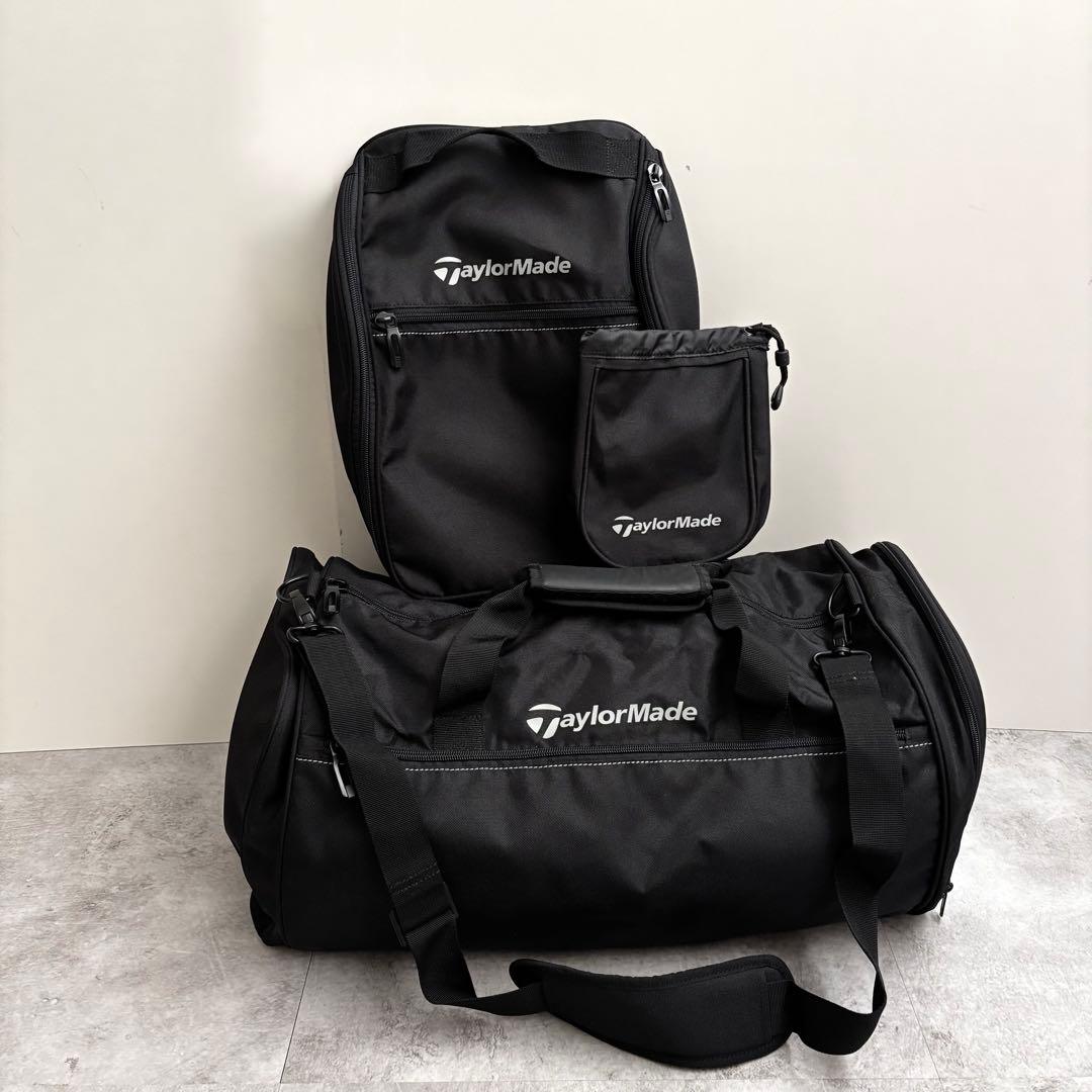 未使用　テーラーメイド　ゴルフバッグ　シューズケース　マルチポーチ　黒 TaylorMade（テーラーメイド） ゴルフ サークルロゴ シューズケース