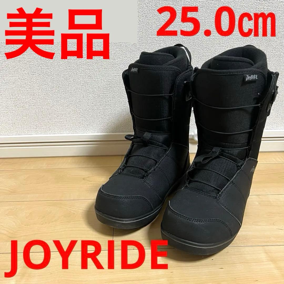 【美品_即日発送】スノボブーツ　JOYRIDE ジョイライド25.0cm スノーボード3点セット クイックブーツ JOYRIDE SNOWABORD NEW MODEL