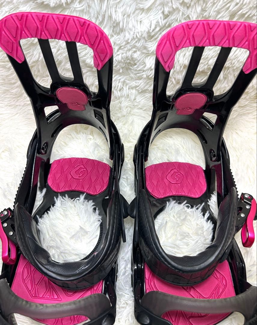 SALOMON ビンディング スノボ レディース ブラックピンク M