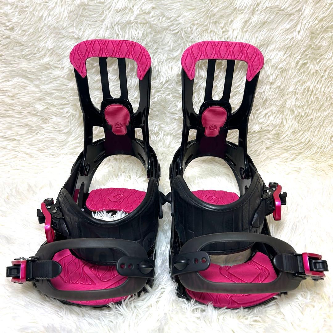 SALOMON ビンディング スノボ レディース ブラックピンク M