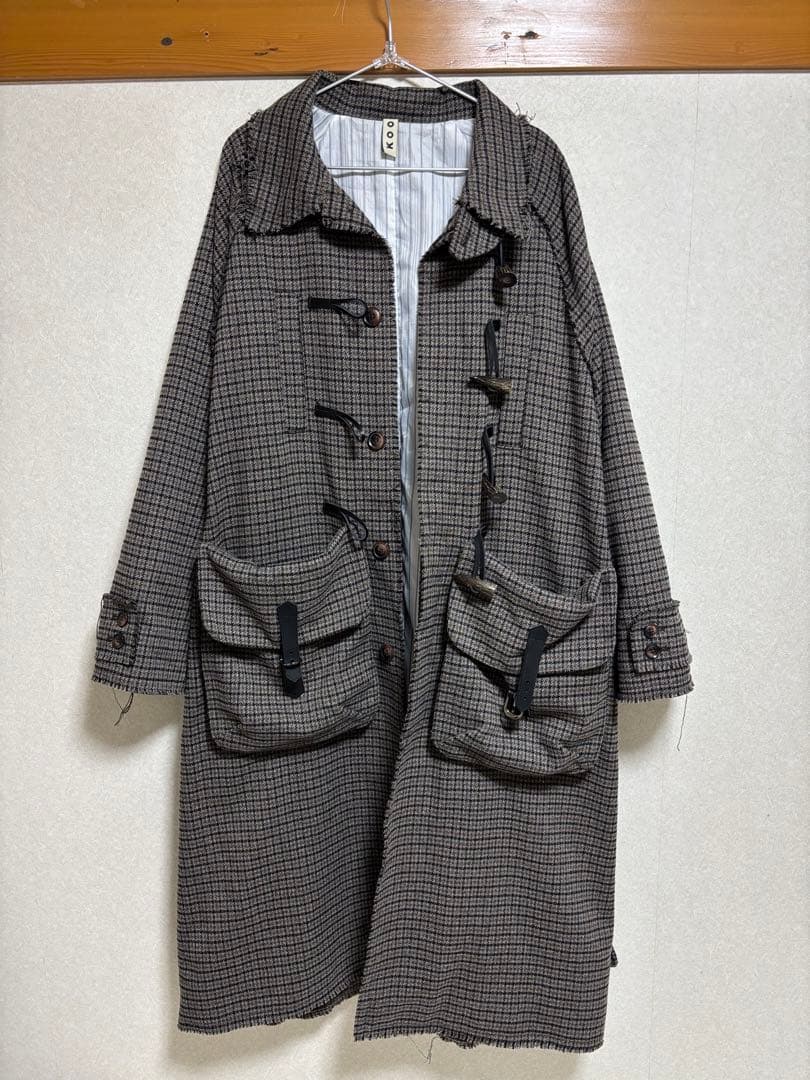 KOOI チェック柄ダッフルコート ダッフルコート コート チェック柄ダッフルコート レディース