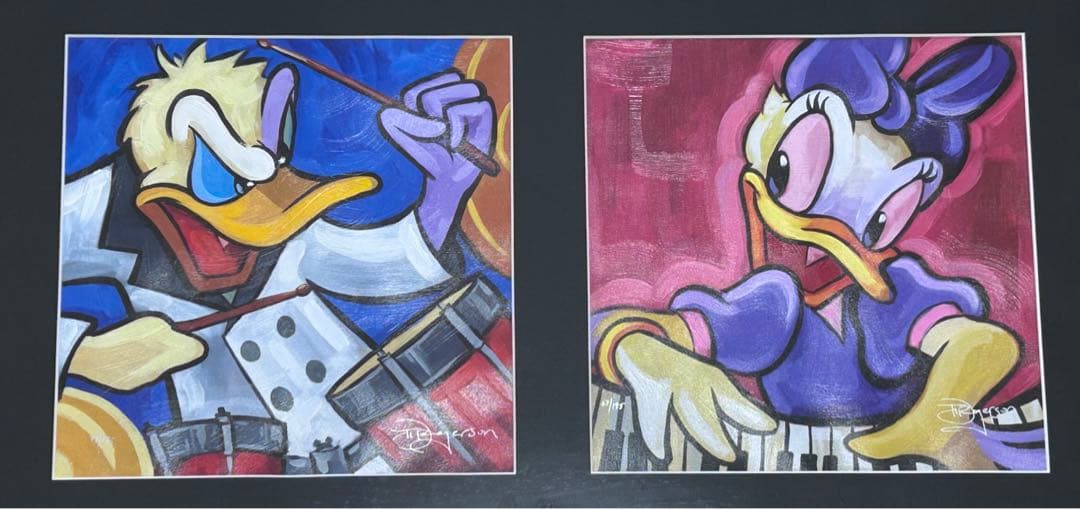 【真作】ティム・ロジャーソン デイジー＆ドナルドジャズ 保証書付　-288