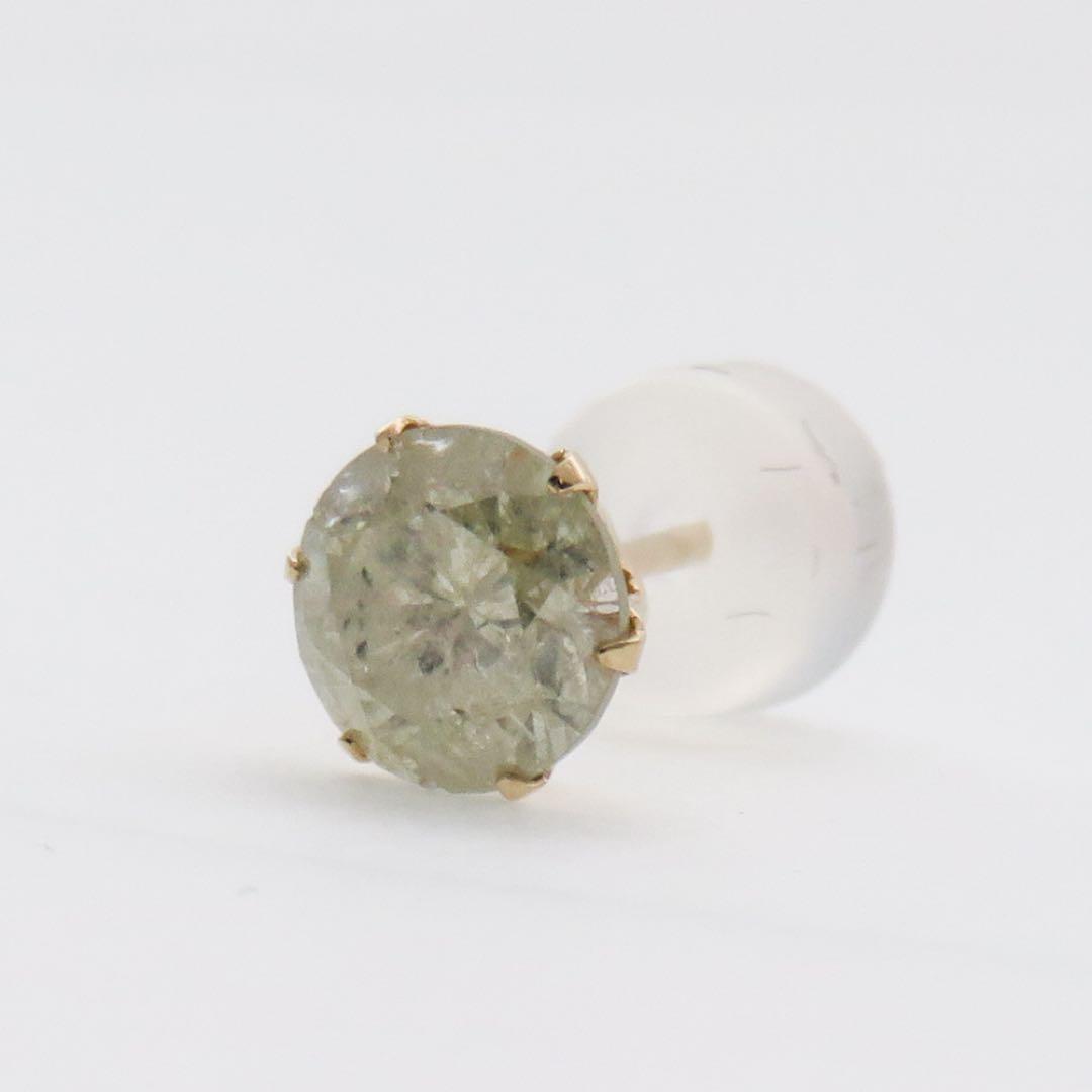 3*3様 K10YG 天然ダイヤモンド 0.55ct 片耳ピアス｜一粒タイプ　1