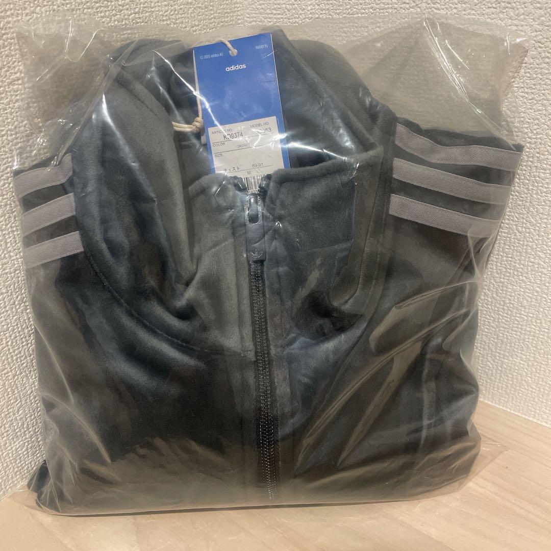 新品】adidas ファイヤーバードトラックトップ ベロア グレー M