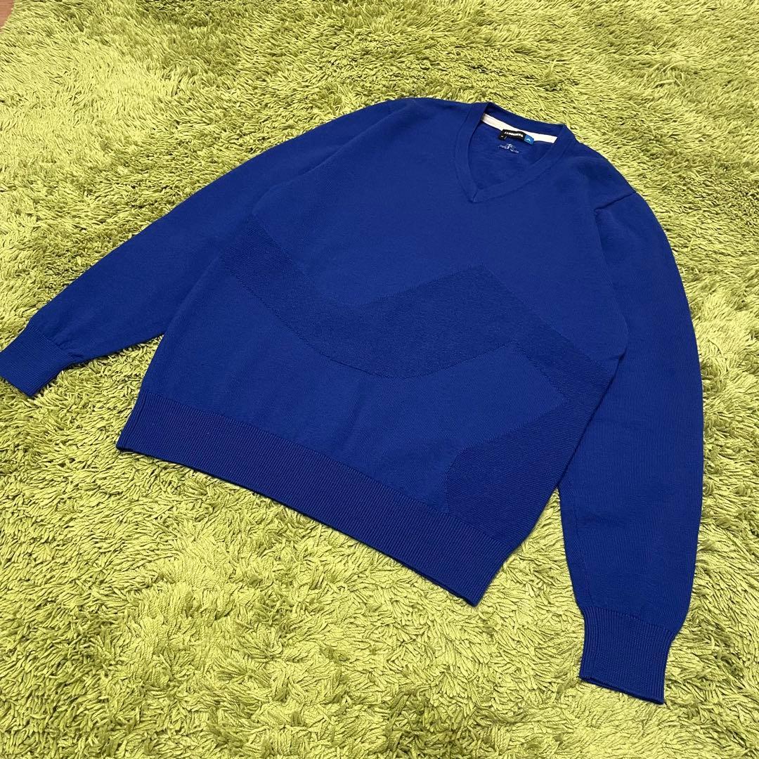 J.LINDEBERG ジェイリンドバーグ ニットセーター 青 Mサイズ - メルカリ