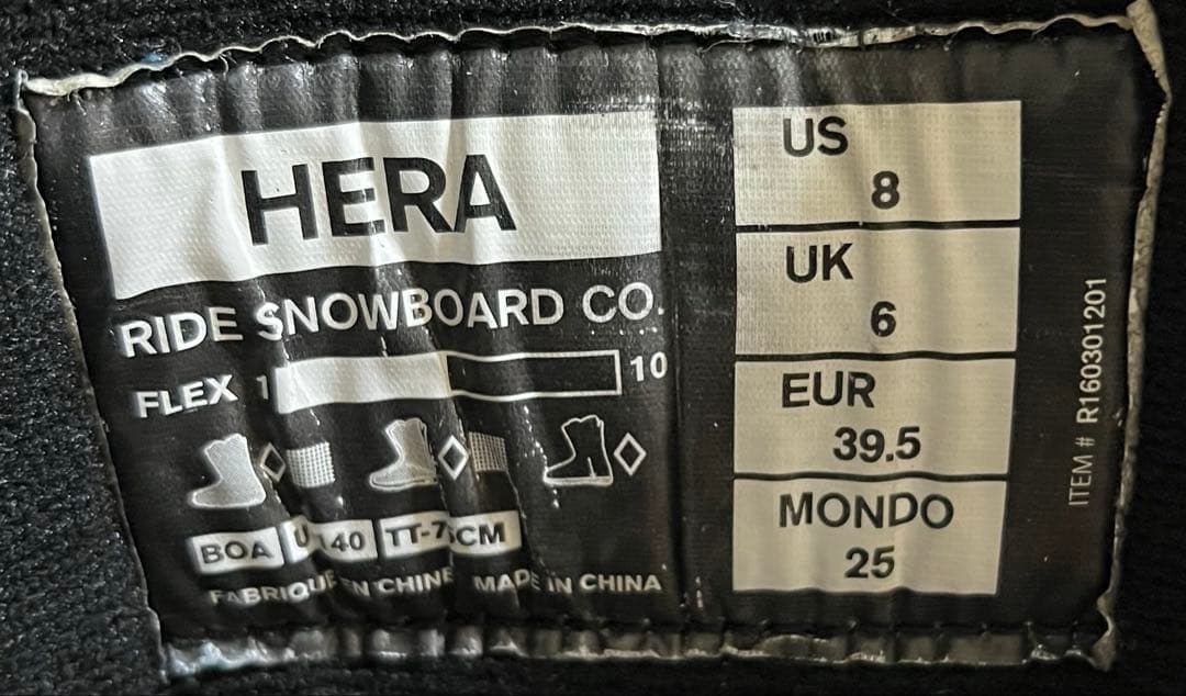 【即日発送】RIDE スノボブーツ　HERA ヘラ　25.0cm