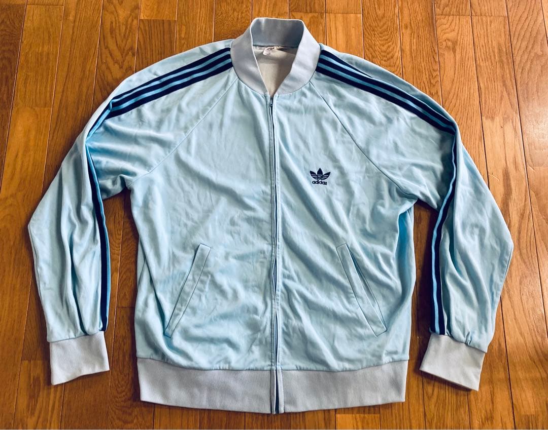 70s Adidas ATP トラックジャケット ジャージ ブルー ライトブルー