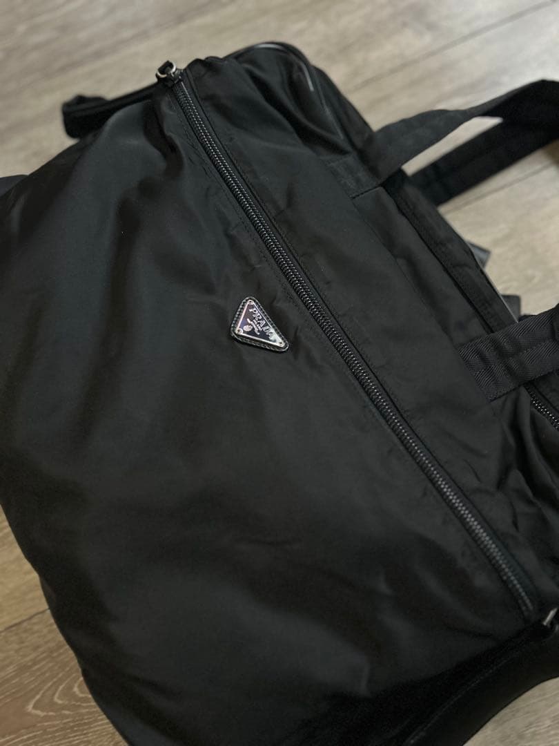 PRADA 2WAY1、2泊用旅行バッグ ナイロンタフタ、ブラック