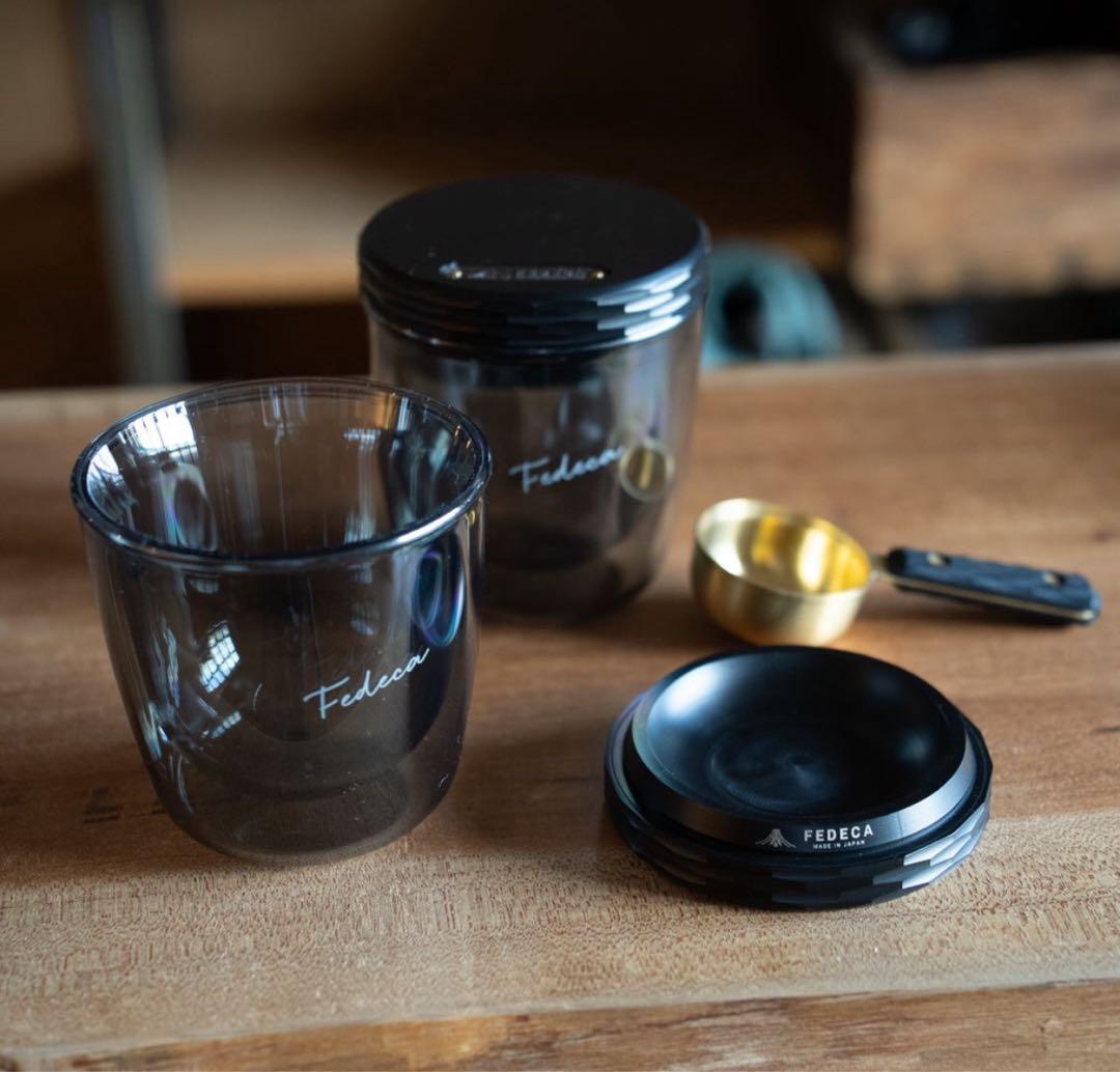 新品未使用】完売FEDECA ダブルウォールグラス とコ一スタ一兼蓋