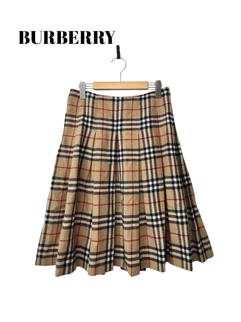 910252 BURBERRY ノバチェック プリーツスカート