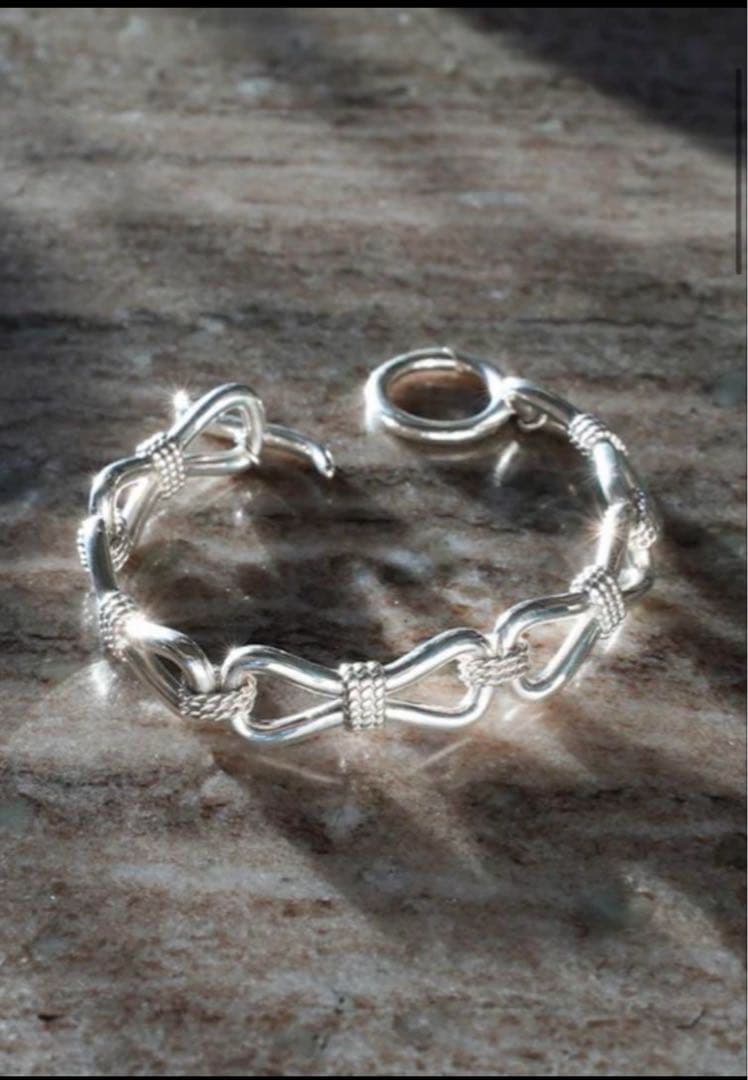 Santaku eight knot silver 925 bracelet - メルカリ