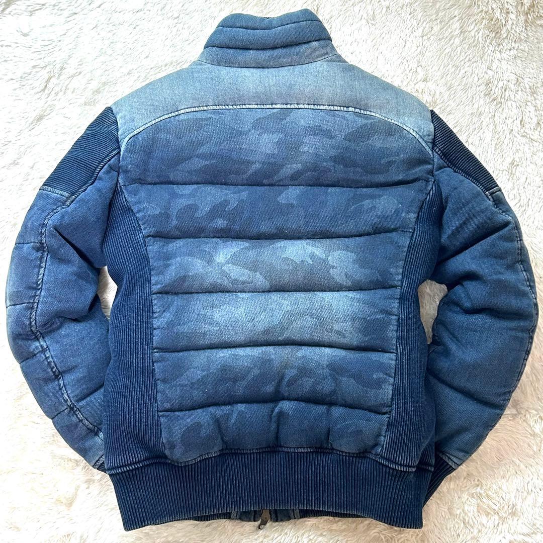 1PIU1UGUALE3 RELAX ジョグデニム ダウンジャケット カモフラS