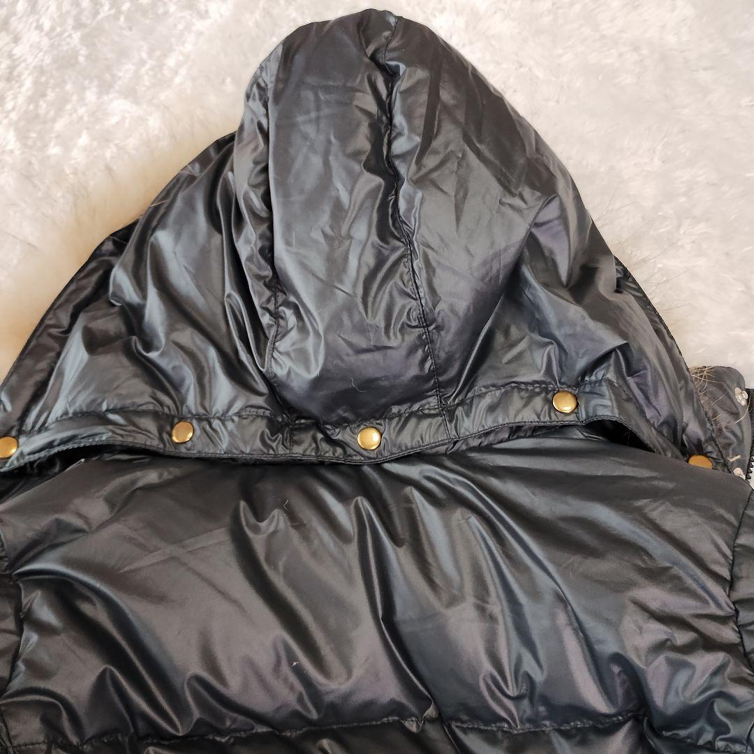 RUSS・K ラスケー ファー付き黒ダウンジャケット ロゴ入り y2k お兄系