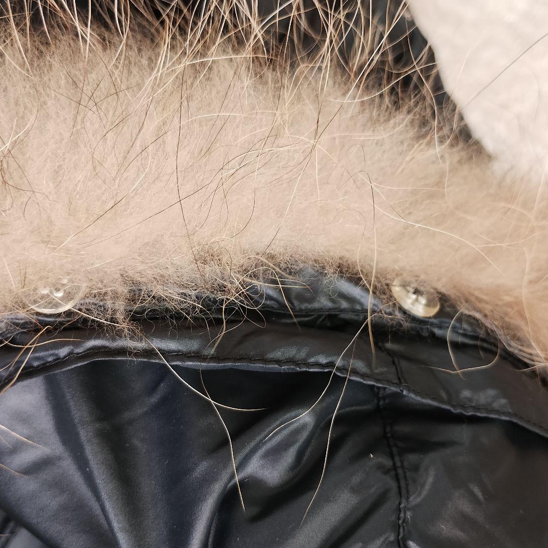 RUSS・K ラスケー ファー付き黒ダウンジャケット ロゴ入り y2k お兄系