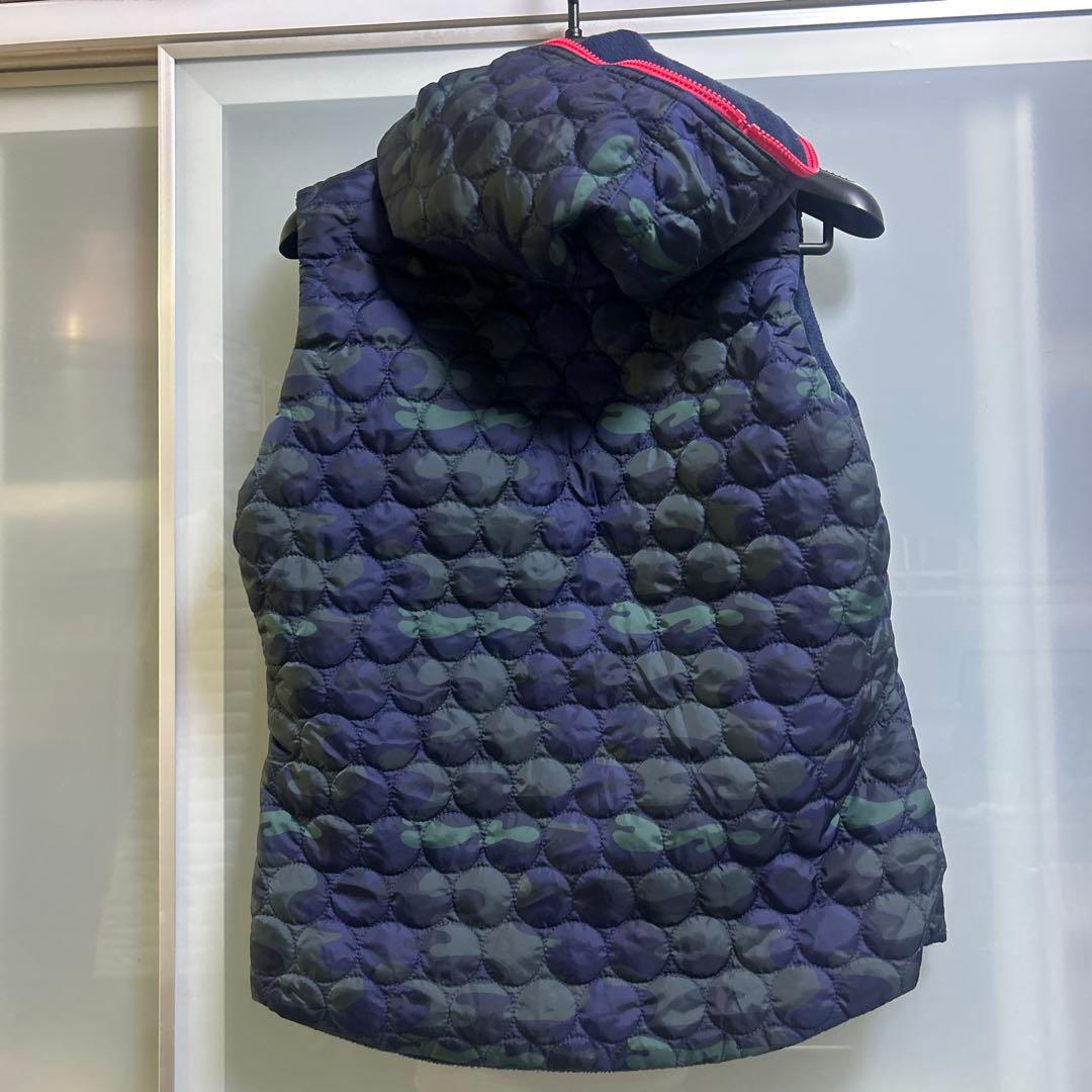 and per se♡フード付きリバーシブルネイビーカモフラージュベスト