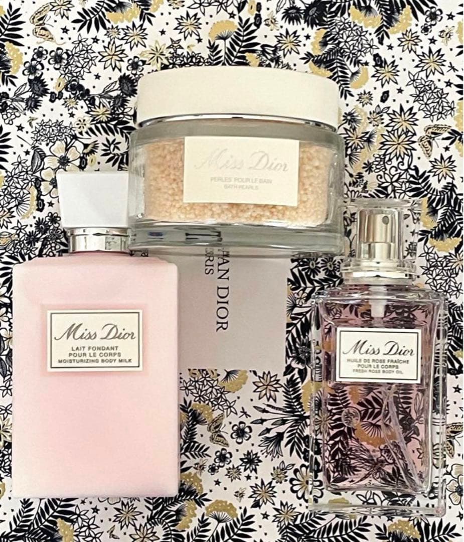 ミス ディオール ボディミルク オイル バスパール 3点セット 試してみた】Dior ミス ディオール バスパールのリアルな口コミ