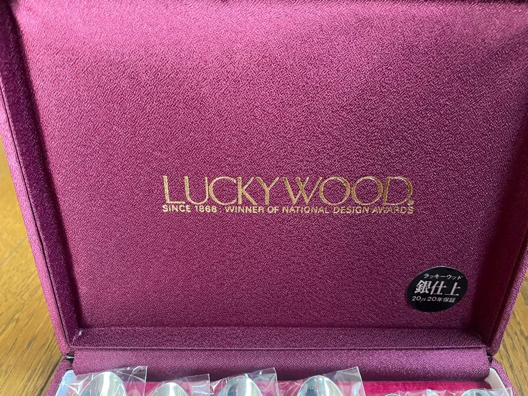 未使用品】LUCKYWOOD 純銀20μ スプーンセット 6本 - メルカリ