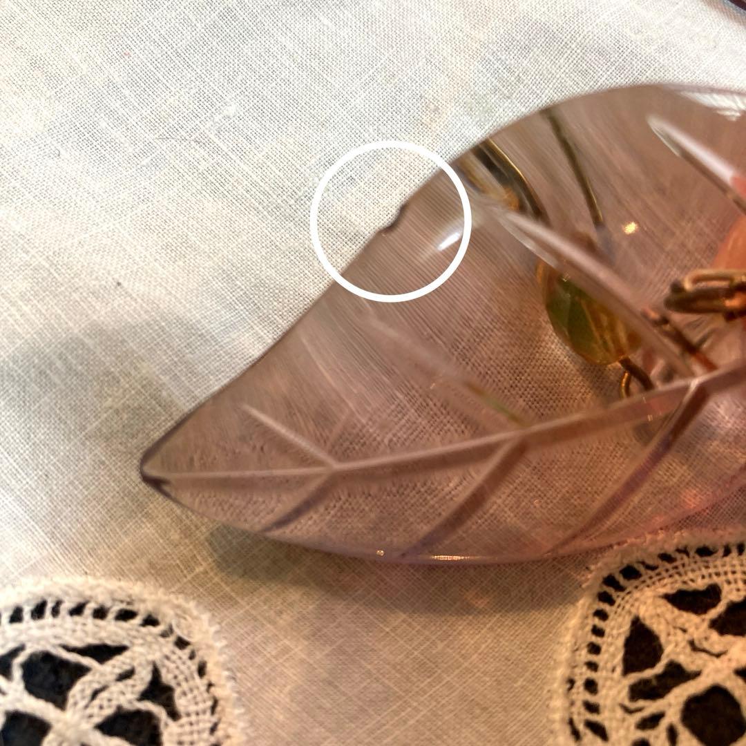 専用）シャンデリアパーツ ピンクウランとウランリーフ1880年 フランス