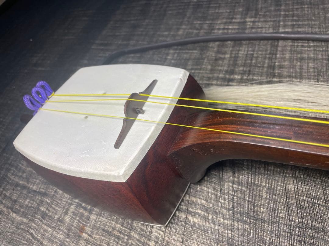 和胡弓，紫檀材，竹弓（レワ弓），付属品