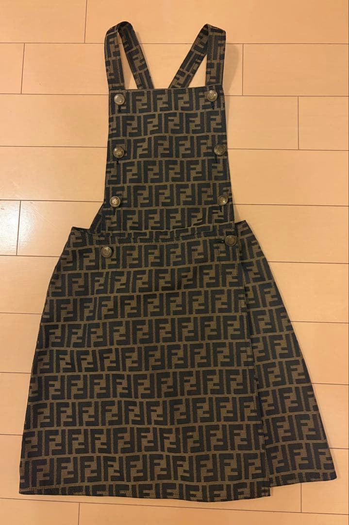 FENDI レア　ヴィンテージ　巻きサロペットスカート　40 ズッカ柄 Authentic Fendi Zucca FF Logo Zip Skirt Mini Size 40 US6 S/M | eBay