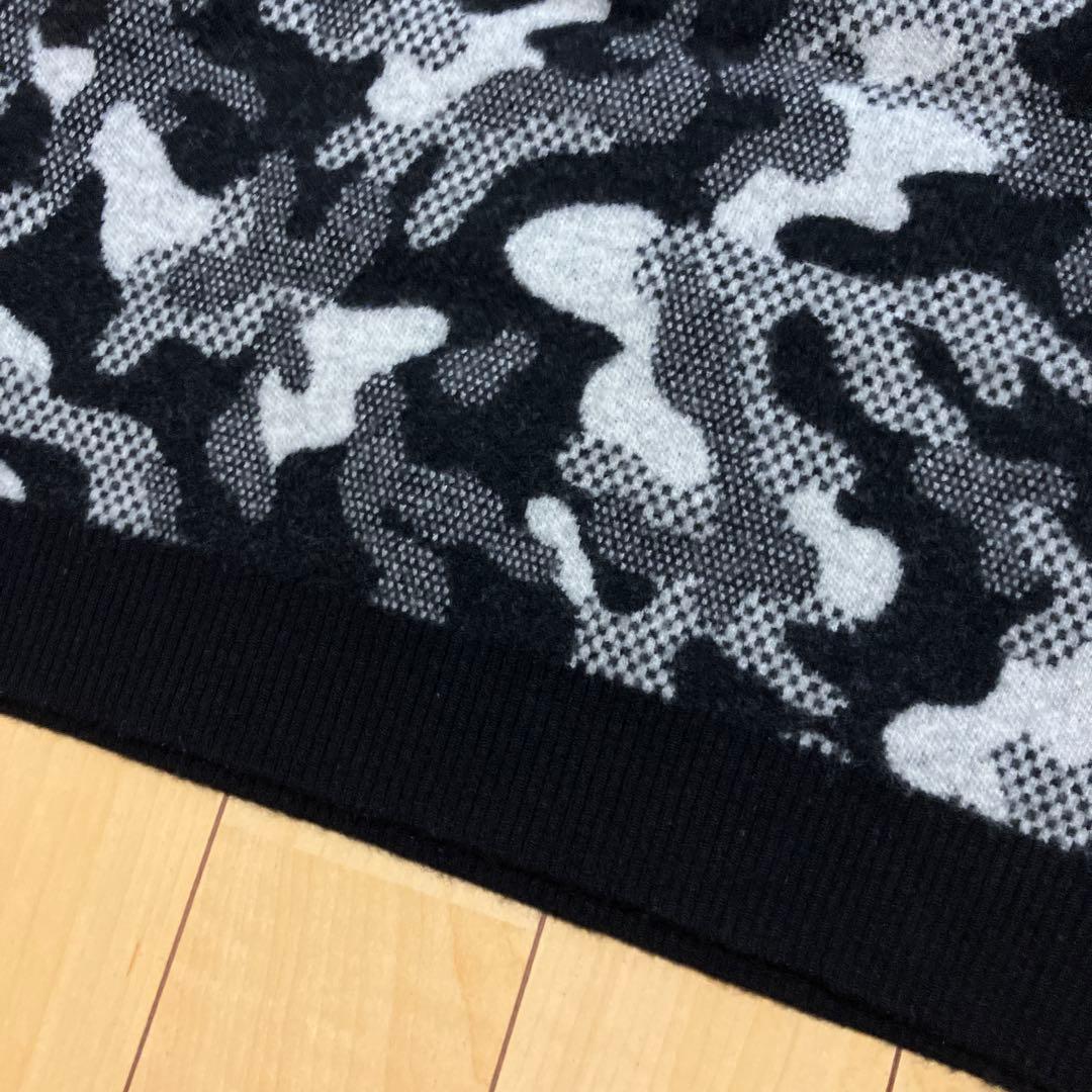 PEARLY GATESパーリーゲイツ カシミヤ混 セーター カモフラ サイズ0