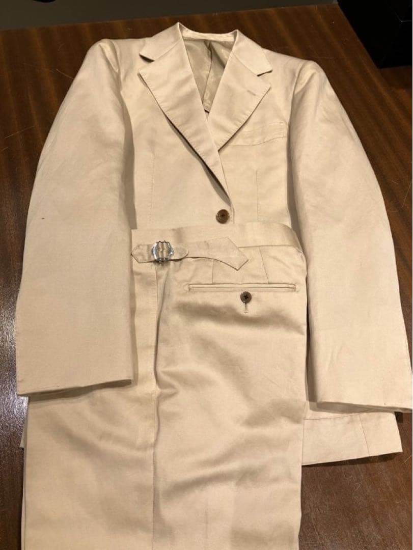 ファンタジスタ10beams f brilla 春コットンリネン nofl】コットンリネンテーパードパンツ（刷毛目風チェック） 644210110