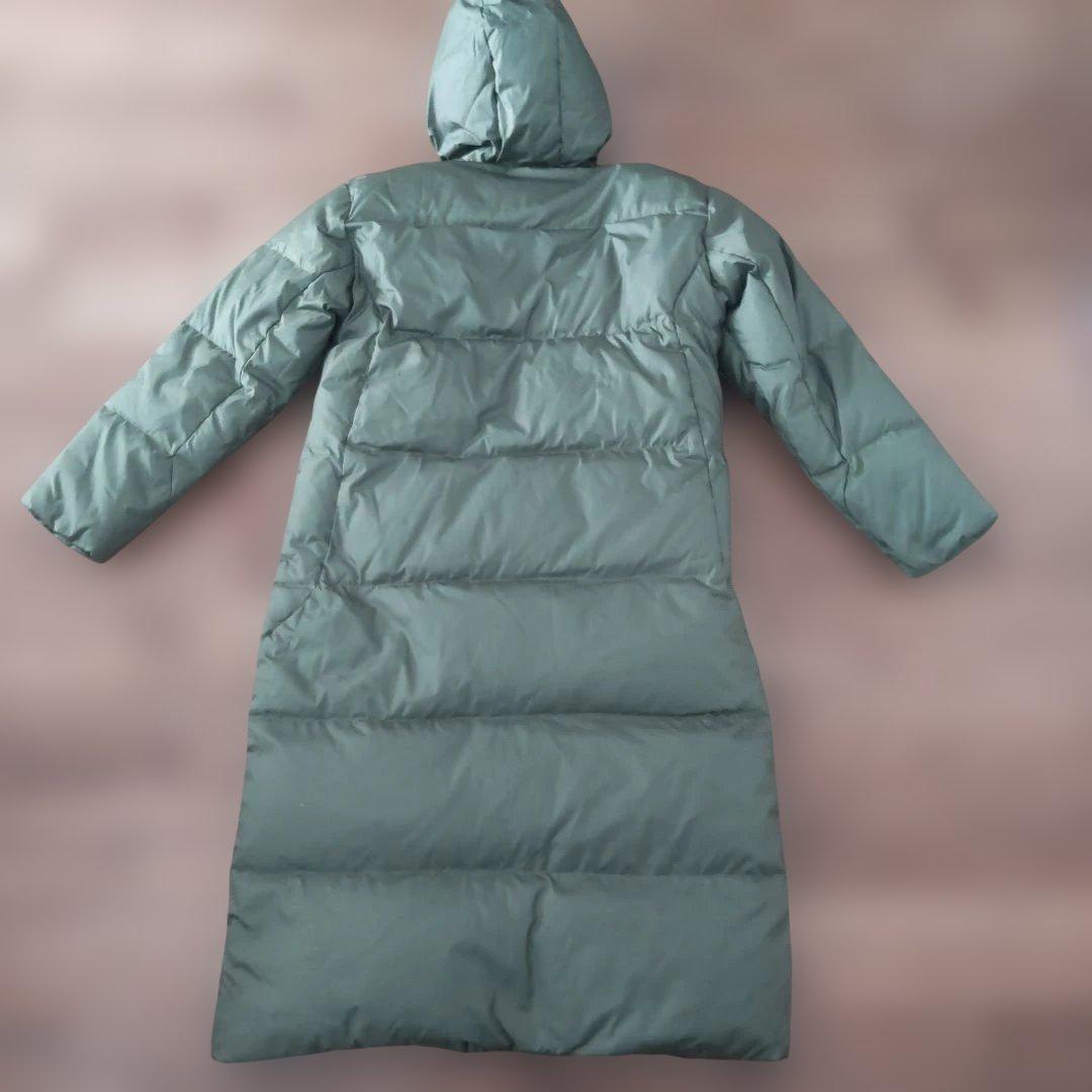 美品】デサントDESCENTE ダウンコート、ベンチコートMオリーブグリーン