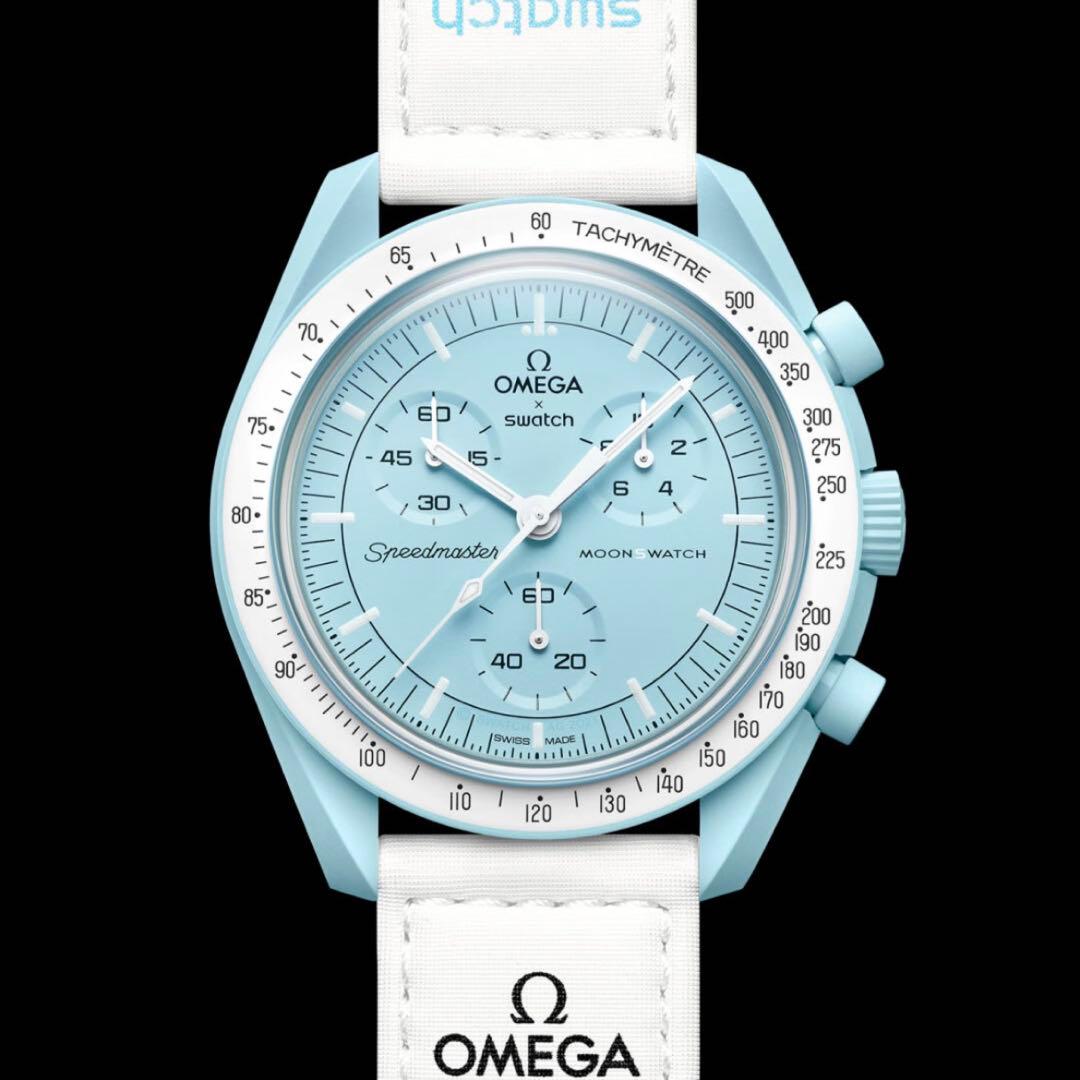 Swatch/スウォッチ　ムーンスウォッチ　稼動品　完品　別売りストラップ付き オメガ スウォッチ クイックリリース 腕時計 ラバー シリコン ベルト
