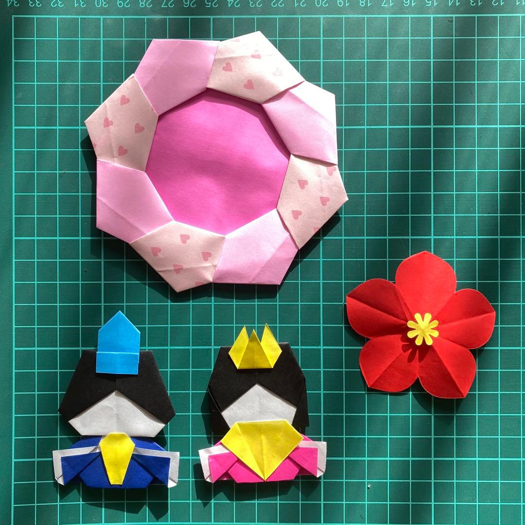 ひな祭り 3月 制作キット 8個 折り紙 壁面飾り 飾り ハンドメイド