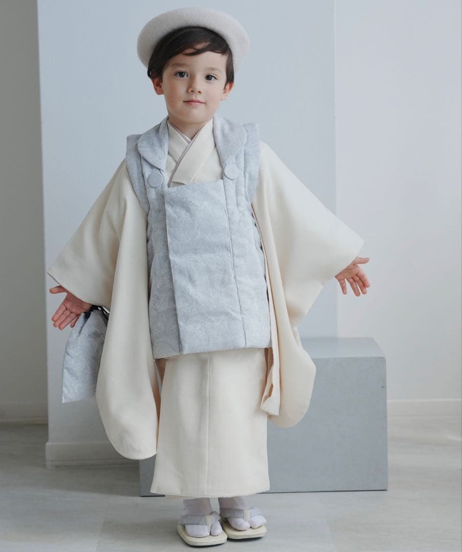 七五三 3歳 被布コートセット 男の子 utatane ジャガード 正月 着物